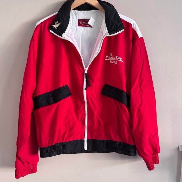 Winston Drag Racing Jacket Vintage Nascar Windbreaker By Swingster Size Large - Picture 9 of 11